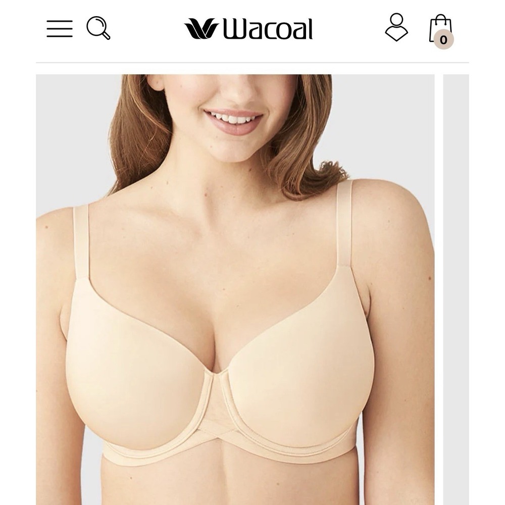 NWT Wacoal Ultimate Side Smoother Underwire T-Shirt Bra Sand Tan 36G